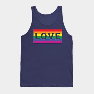 Love wit rainbow flag. LGBT flag Tank Top